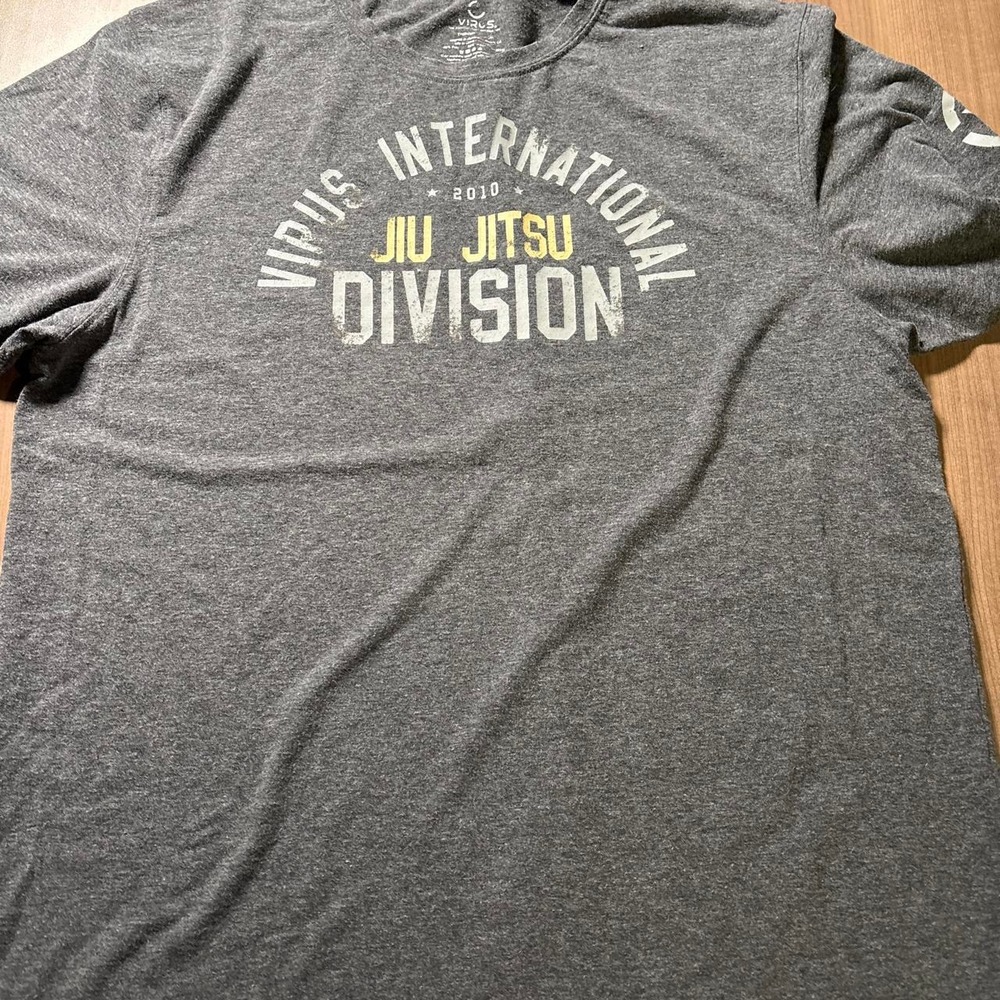 Gray virus International Jiu Jitsu Division poly & cotton t-shirt